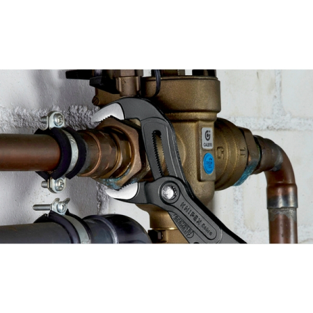 Клещи переставные, зев 70 мм, длина 300 мм, фосфатированные, обливные ручки, KNIPEX Cobra KN-8701300