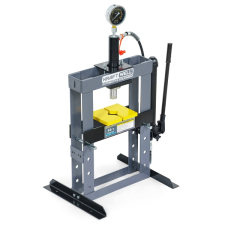 Пресс гидравлический с ручным приводом, настольный, 10 т, KRAFTWELL KRWPR10BD