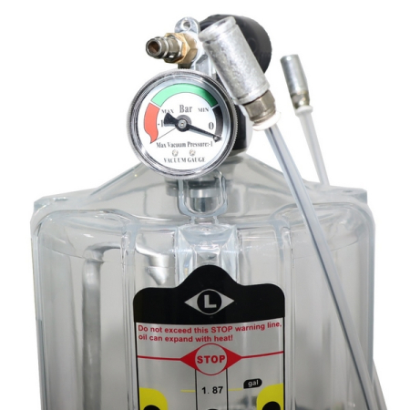 Установка для откачки масла и антифриза, 30 л, с предкамерой, KRAFTWELL KRW1836