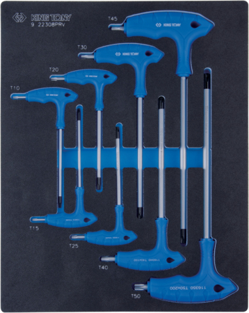 KING TONY 9-22308PRV Набор ключей TORX L-тип, 8 предметов, ложемент