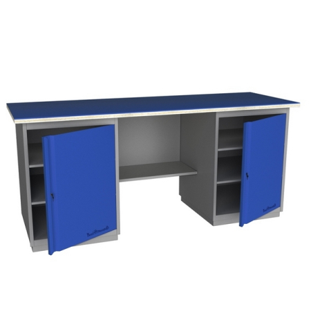 Верстак промышленный двухтумбовый с металлической столешницей Верстакофф GRAND 2000 Т Т