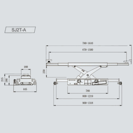Траверса пневмогидравлическая, 2 т, SNIT SJ2T-A