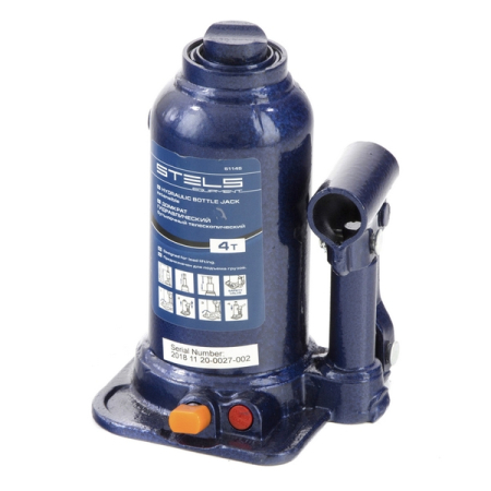 Домкрат гидравлический бутылочный телескопический, 4 т, 170-420 мм, Stels 51145