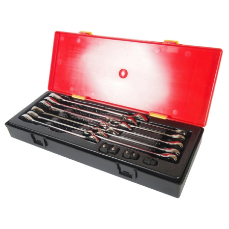 Набор ключей комбинированных трещоточных, 8-19 мм, 14 предметов, JTC-K6141