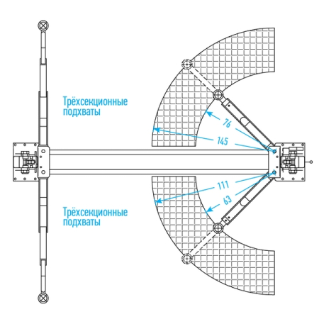 Nordberg N4122HM-4G Подъемник автомобильный 2-стоечный электрогидравлический, 4 т, 380V, серый