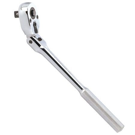 Трещотка 1/2 дюйма 32 зубца шарнирная флажковая, кнопочный фиксатор King Tony 4781-12F