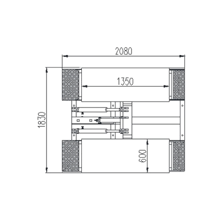 Подъемник ножничный электрогидравлический шиномонтажный, 4.5 т, KraftWell FORBI 4.5G (380V)