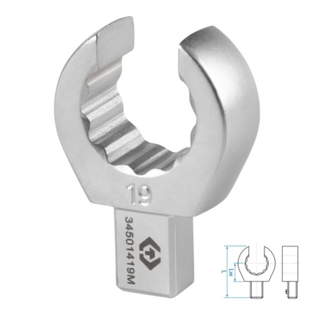 Насадка разрезная серии FIT, 19 мм, 9x12 мм KING TONY 34501419M