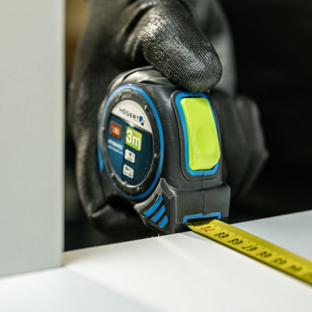 Рулетка измерительная 3 м, 16 мм, двухсторонняя лента, автостопор, с магнитом, HOEGERT HT4M400 Рулетка измерительная 3 м, 16 мм, двухсторонняя лента, автостопор, с магнитом, HOEGERT HT4M400