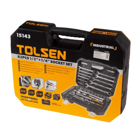 Набор инструментов универсальный, 82 предмета, TOLSEN TT15143