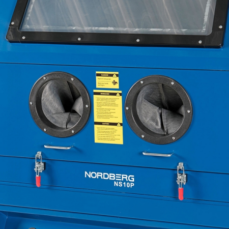 Nordberg NS10P Камера пескоструйная, фронтальная загрузка, 823 л, с напорной системой подачи абразива и циклонной фильтрацией