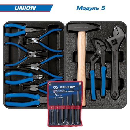 KING TONY 934-000MR Набор инструментов "UNION", 173 предмета, в красной тележке