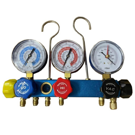 Коллектор 5-ти контурный с манометрами KRAFTWELL KRW1003