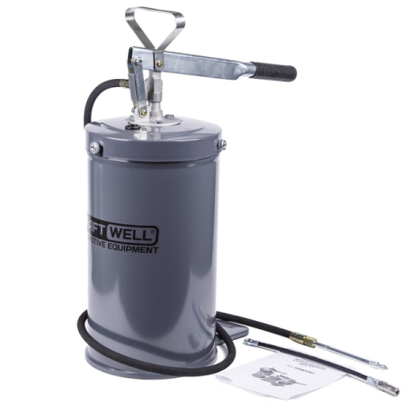 Нагнетатель солидола с ручным приводом, 16 л, KraftWell KRW1797