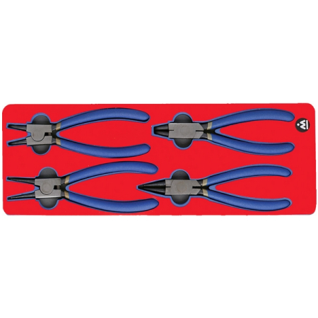 Набор инструментов съемники стопорных колец в ложементе Мастак 5-3304