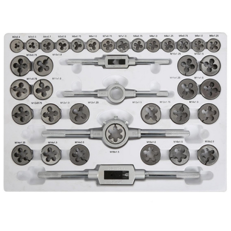Набор метчиков и плашек, М2-М18, 110 предметов, Car-Tool CT-W0110
