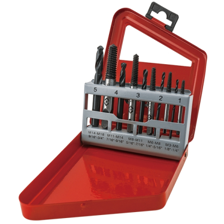 KING TONY 11310SQ Набор экстракторов и сверл, 3-18 мм, 10 предметов