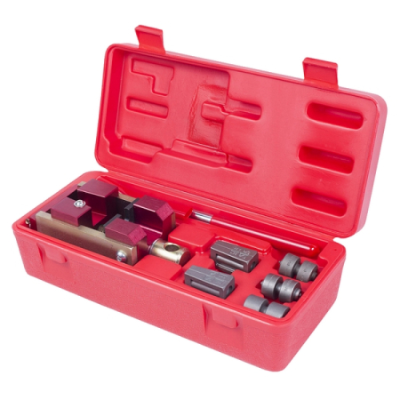 Набор приспособлений для развальцовки тормозных трубок, 7 предметов, Мастак 102-10046C