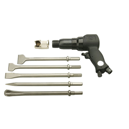 Зубило пневматическое 11,01 мм с комплектом длинных насадок Rodcraft 5150