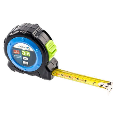 Рулетка измерительная 3 м, 16 мм, HOEGERT HT4M409 Рулетка измерительная 3 м, 16 мм, HOEGERT HT4M409