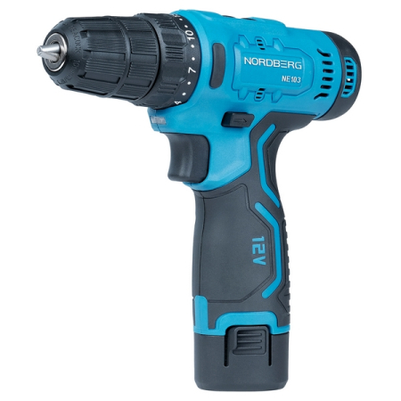 NORDBERG NE103K Шуруповерт аккумуляторный, 12В, 30Нм с АКБ 2Ач и зар. уст-вом