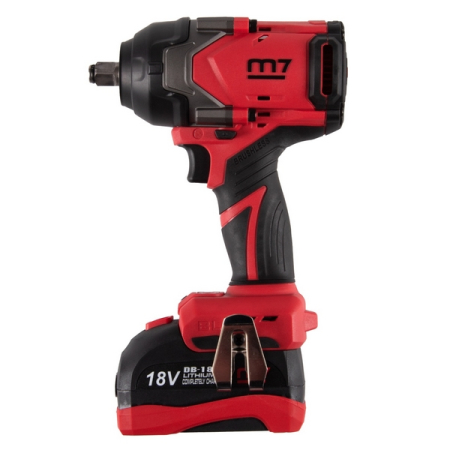 Гайковерт аккумуляторный ударный 1/2", 1600 Нм, 18 В, комплект, MIGHTY SEVEN DW-406A