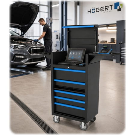 Тележка диагностическая, 5 ящиков, отсек, HOEGERT HT7G576