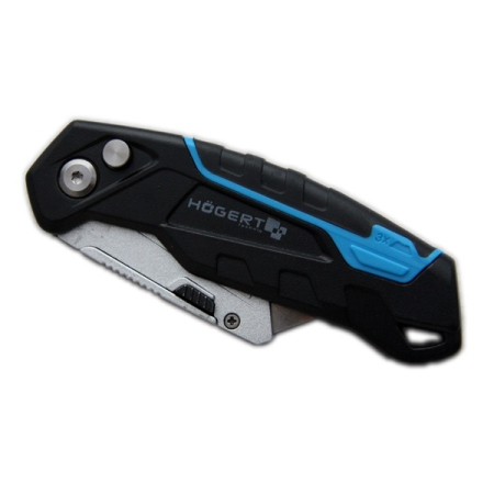 Нож складной с трапециевидным лезвием 19x60 мм HOEGERT HT4C639
