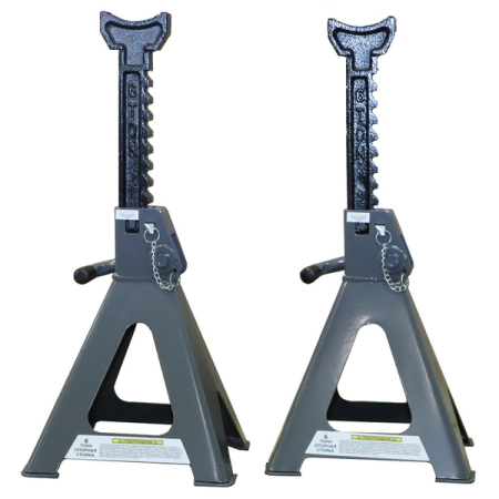 Стойка опорная регулируемая под машину, 6 т, 2 шт, KRAFTWELL KRWJS6L
