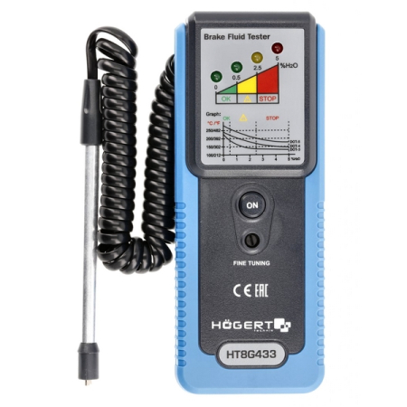 Электронный тестер тормозной жидкости HOEGERT HT8G433