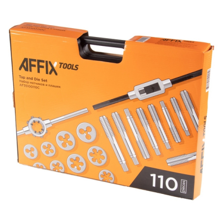 Набор метчиков и плашек SK-5 M2-M18, 110 предметов, AFFIX AF35100110C