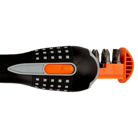 BAHCO 808050L Отвертка со сменными вставками 1/4 дюйма, храповым механизмом и подсветкой