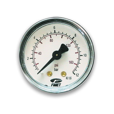 Манометр воздушный осевой пружинного типа, диаметр 63 мм, 0-12 бар Walmec D200/4