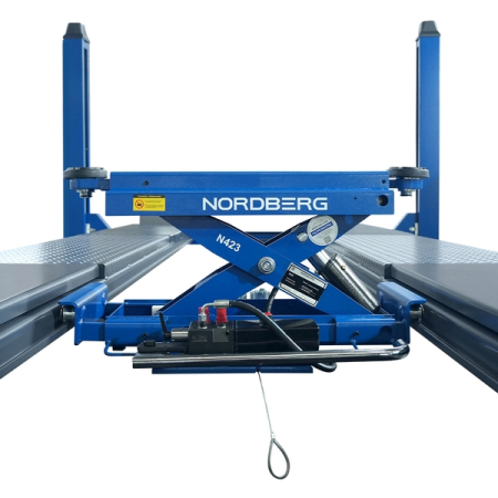Nordberg 4450_MB(M2) Подъемник 4-стоечный электрогидравлический, 5т, ручная траверса 2т, мех.снятие, 380В, синий