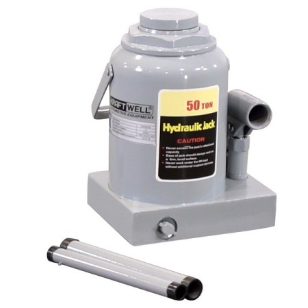 Домкрат бутылочный гидравлический, 50 тонн, KRAFTWELL KRWBJ50