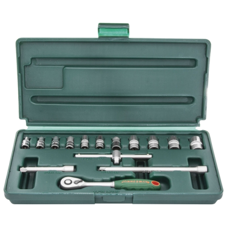Набор головок торцевых 1/4"DR, 4-14 мм, 15 предметов, Jonnesway S04H2715S