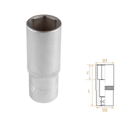 Головка торцевая глубокая шестигранная 1/2", 22 мм, AFFIX AF00140022