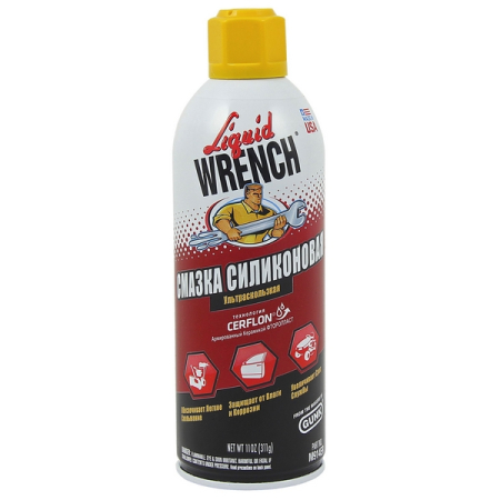 Смазка силиконовая ультраскользкая, 311 г, аэрозоль, Gunk Liquid Wrench Silicone Spray Смазка силиконовая ультраскользкая, 311 г, аэрозоль, Gunk Liquid Wrench Silicone Spray