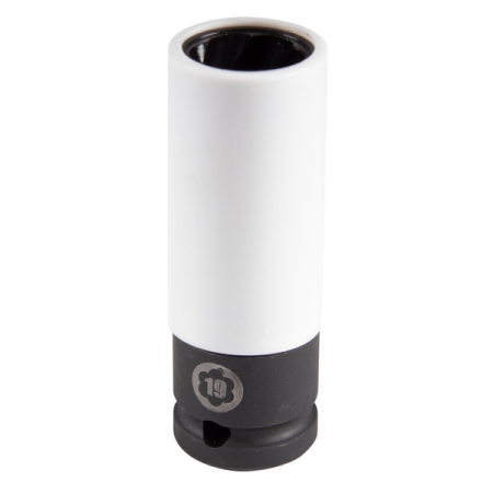 Головка для поврежденного крепежа глубокая 1/2", 19 мм, тонкостенная, пластиковая защита, AFFIX AF10931019