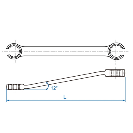 Ключ разрезной двенадцатигранный 30-32 мм King Tony 19313032