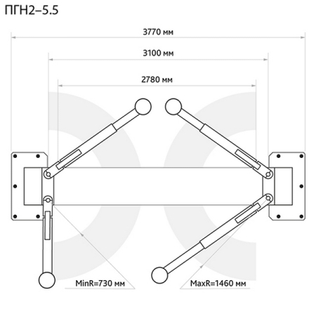 Подъемник автомобильный двухстоечный электрогидравлический, 5,5 т, СТАНКОИМПОРТ ПГН2-5.5 (380В)