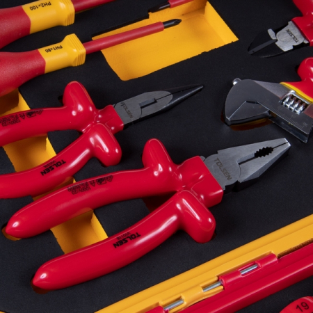 Набор инструментов диэлектрических, универсальный, 25 предметов, TOLSEN TTV83825