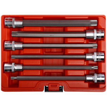 Набор бит-головок 1/2" TORX T40-T70, L=200 мм, 6 предметов, JTC-7257