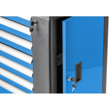 Тележка инструментальная, 7 ящиков и боковой отсек, HOEGERT HT7G049