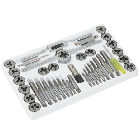 Набор метчиков и плашек, М3-М12, 40 предметов, Car-Tool CT-W040