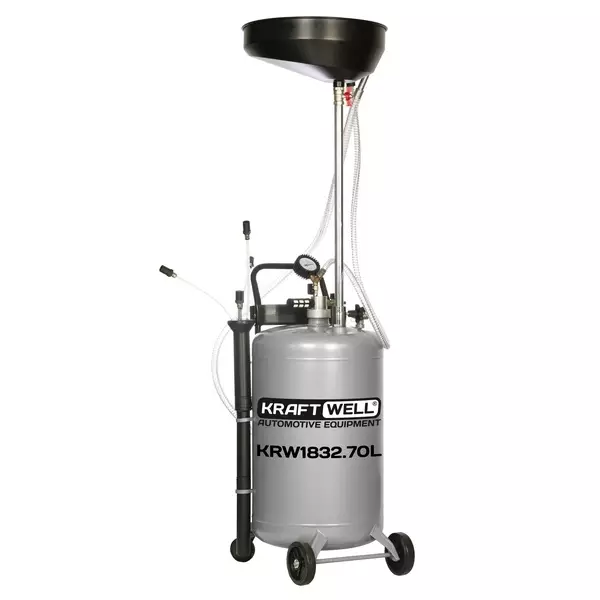 Установка для слива и откачки масла и антифриза, 70 л, KraftWell KRW1832.70L Установка для слива и откачки масла и антифриза, 70 л, KraftWell KRW1832.70L