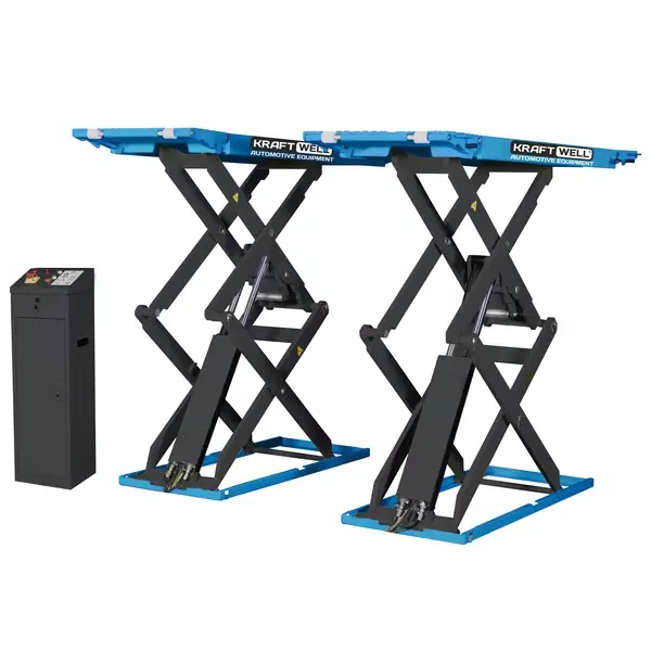 Подъёмник ножничный электрогидравлический, 3.5 т, KraftWell KRW350SF/220 Blue Подъёмник ножничный электрогидравлический, 3.5 т, KraftWell KRW350SF/220 Blue
