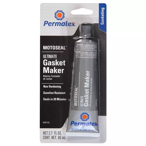 Формирователь прокладок бензостойкий, серый, 80 мл, Permatex MotoSeal 1 Ultimate Gasket Maker Grey
