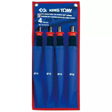 KING TONY 1014GPN Набор кернеров с протектором, 4 предмета