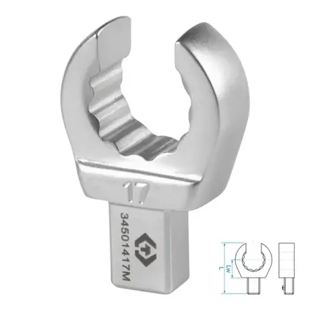 Насадка разрезная серии FIT, 17 мм, 9x12 мм KING TONY 34501417M